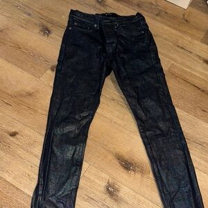 Black Shimmer Skinny Jeans